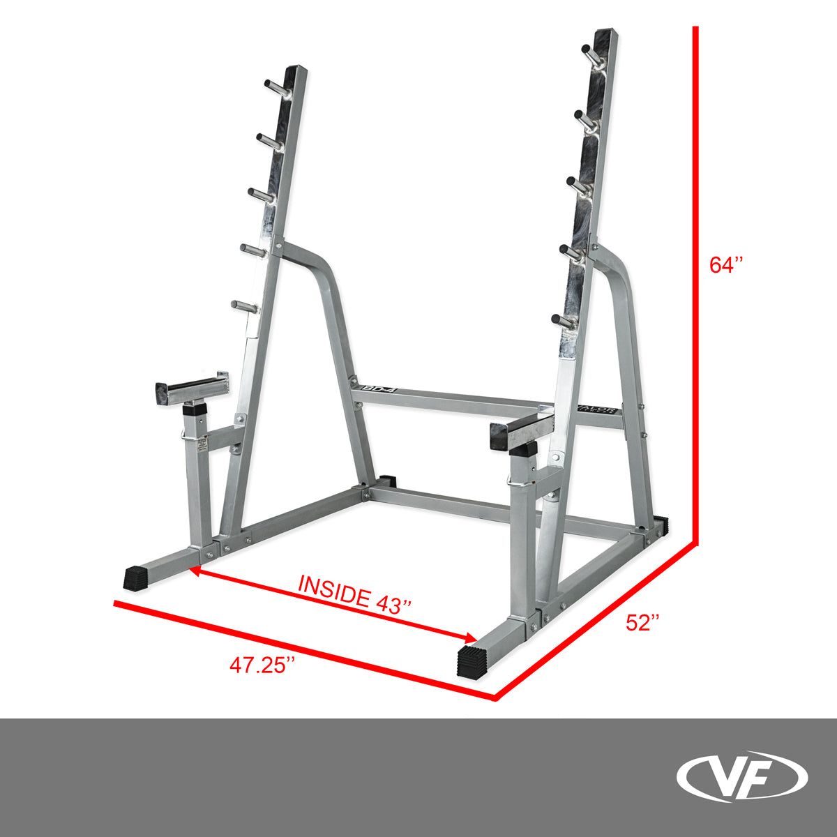 Bench press discount squat rack set