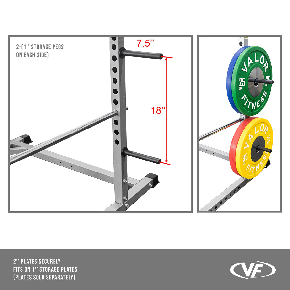 Deluxe Power Rack with Plate Storage – Valor Fitness