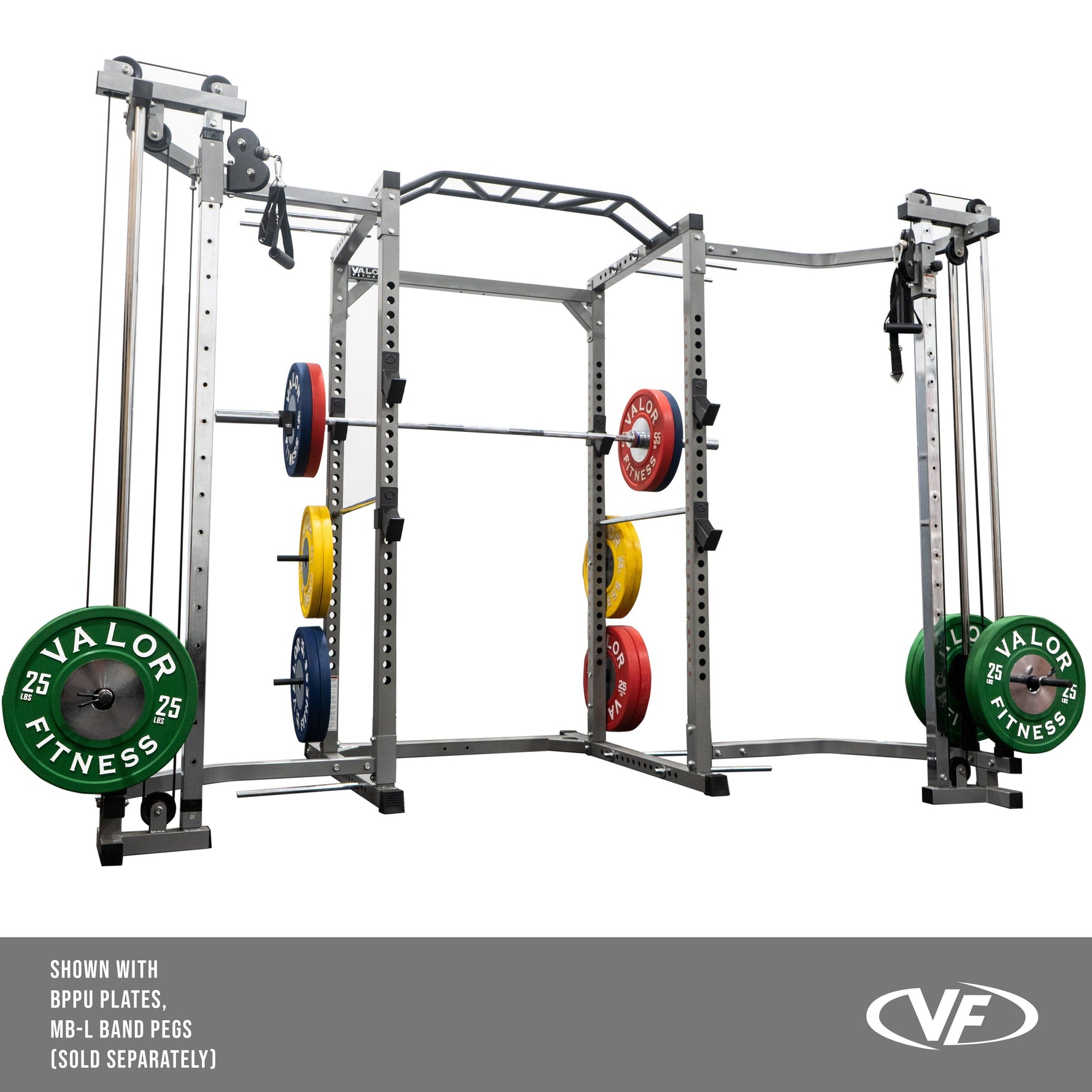Power Rack with Cable Crossover Attachment Valor Fitness BD41BCC