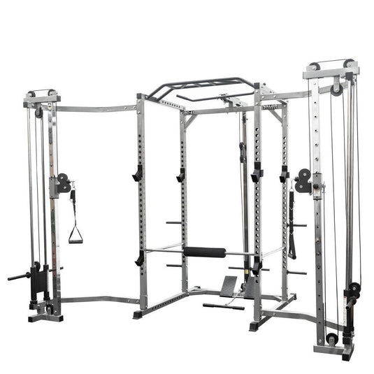 Valor Fitness BD-41BCCL, Power Rack w/ Lat Pull & Cable Crossover Attachments