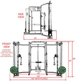 Valor Fitness BD-41BCCL, Power Rack w/ Lat Pull & Cable Crossover Attachments