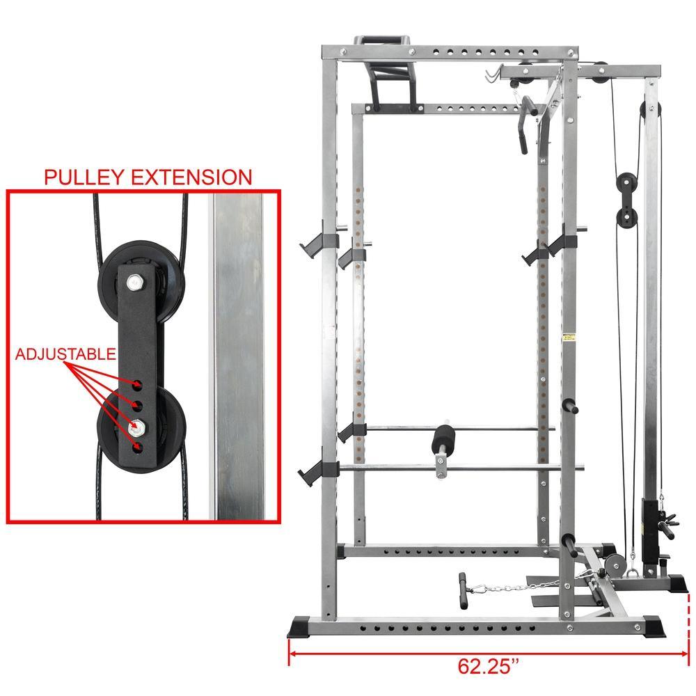 Valor Fitness BD-41BL, Power Rack w/ Lat Pull Attachment