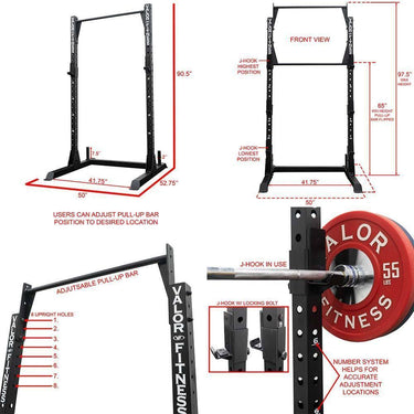 Half Rack w/ Pull-Up Bar - Order Online Today | Valor Fitness BD-57