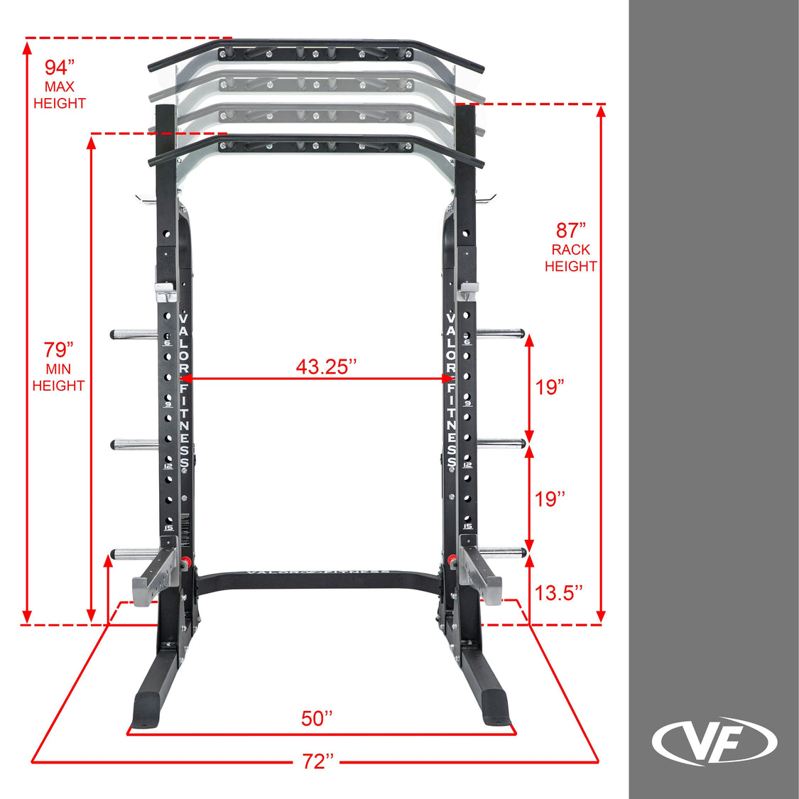 3x3 Half Rack – Valor Fitness