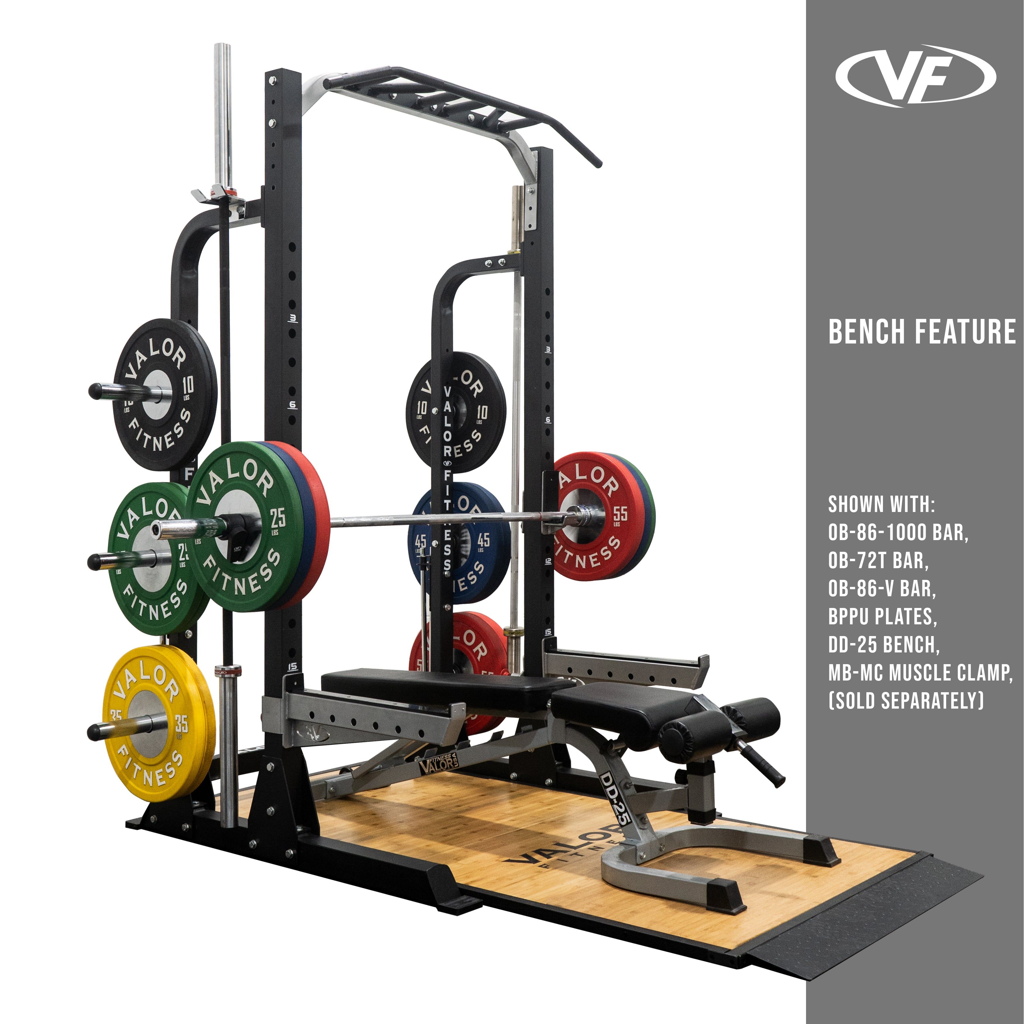 Valor Fitness BD-58BPF Half Rack with Weightlifting Platform