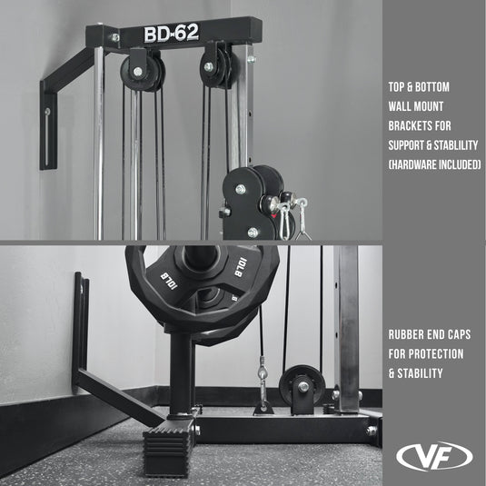 Valor Fitness Wall Mounted Cable Station - sporting goods - by