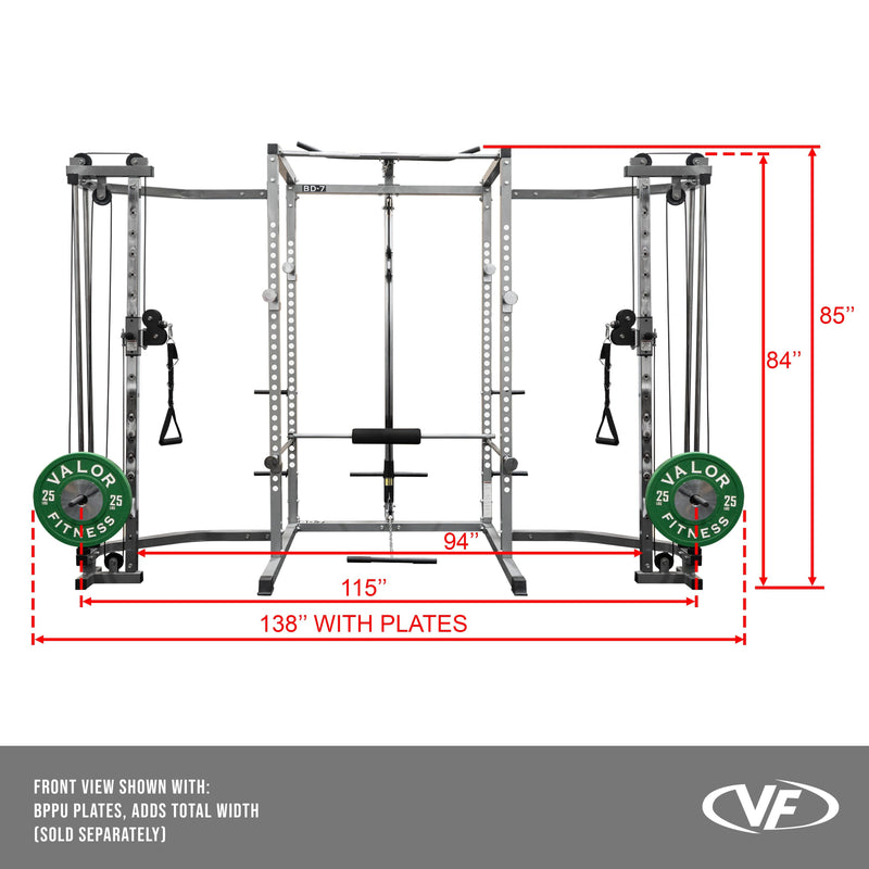 Load image into Gallery viewer, BD-7, Power Rack w/ Lat Pull Station
