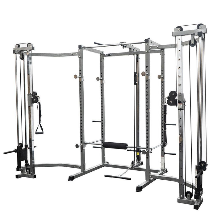 Valor Fitness BD-7BCC, Power Rack with Lat Pull & Cable Crossover Attachments