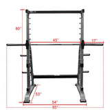 Dimensions for Valor Fitness smiths machine