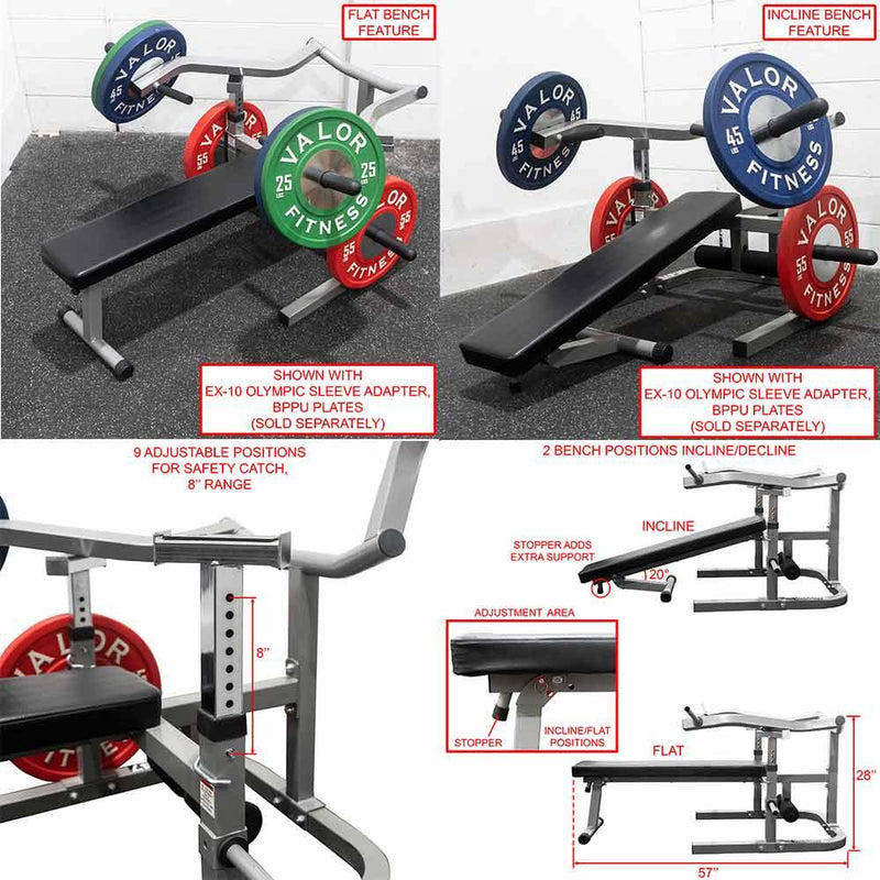 BF-47, Adjustable Bench Press with Converging Arms