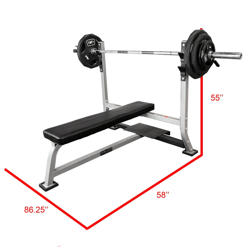 Load image into Gallery viewer, Valor Fitness BF-7B200, Olympic Bench Bundle w/ Barbell &amp; Olympic Plates
