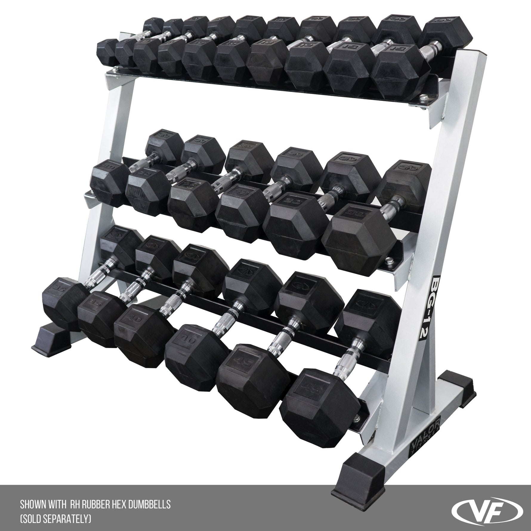 3-Tier Dumbbell Storage Rack - Order Online | Valor Fitness BG-12
