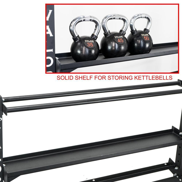 Multifunctional Storage Rack , 4-Tier | Valor Fitness BG-62