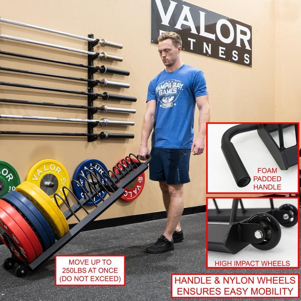 Horizontal Weight Plate Rack - Space-Saving Storage – Valor Fitness