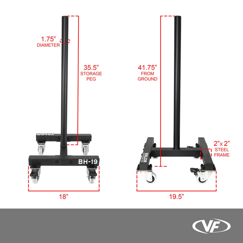 Load image into Gallery viewer, Mobile Bumper Plate Stand: Dimensions
