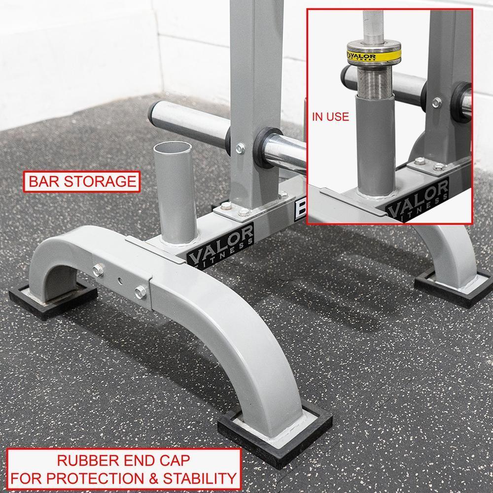 Valor Fitness BH-7, Olympic Bar and Plate Rack