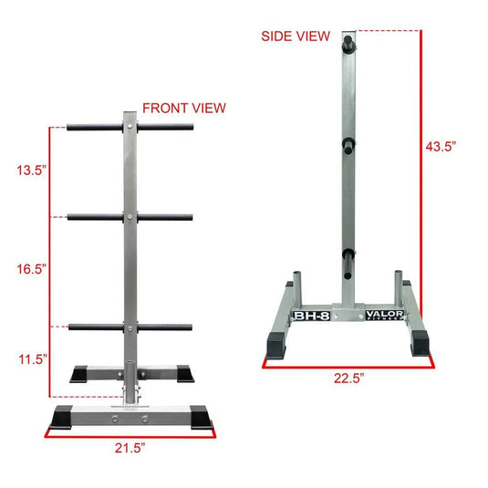 Valor Fitness BH-8, Standard Bar and Plate Rack