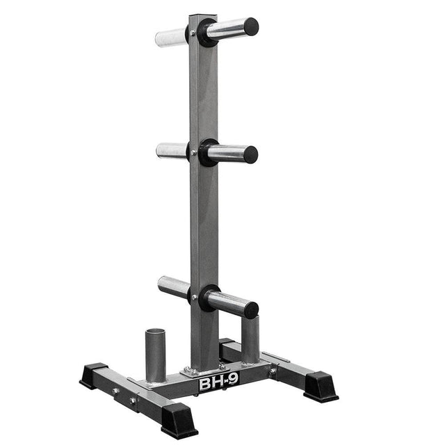 Valor Fitness BH-9, Olympic Plate Tree w/ Bar Storage