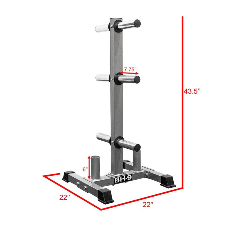 Load image into Gallery viewer, Valor Fitness BH-9, Olympic Plate Tree w/ Bar Storage
