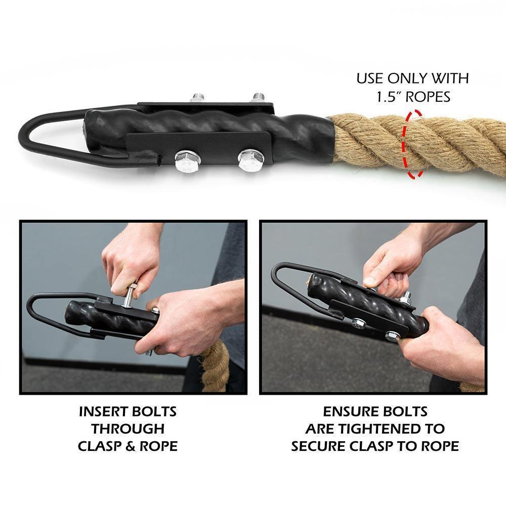 1.5\" Climbing Rope Clamp,2 Sets Rope Climb Clasp Seychelles