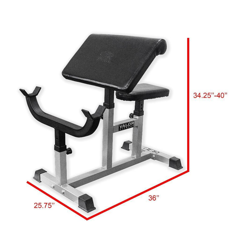 Load image into Gallery viewer, Valor Fitness CB-6, Adjustable Arm Curl Bench
