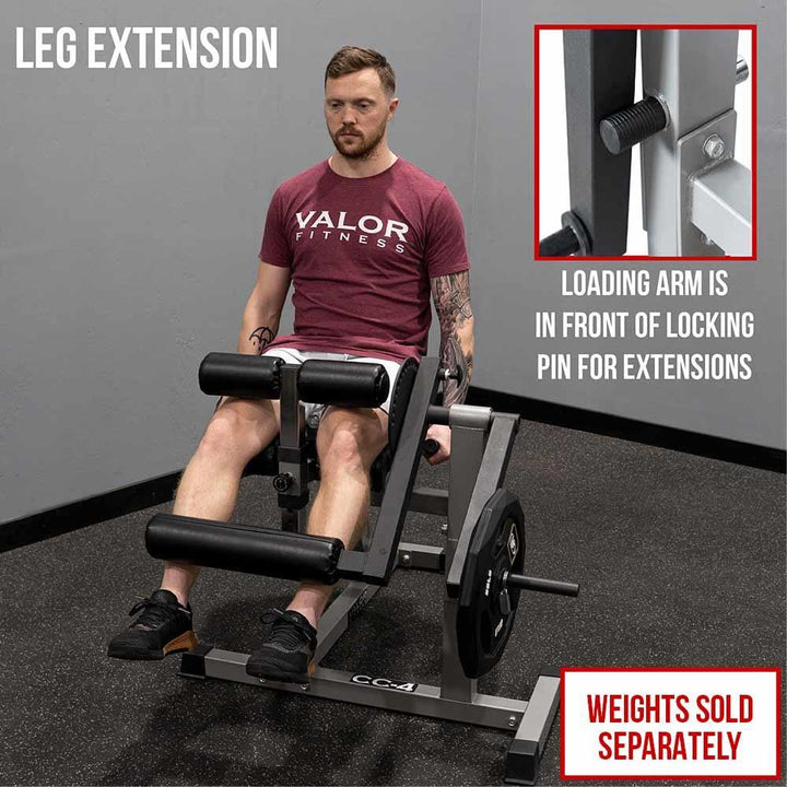 Adjustable Leg Extension and Curl Machine