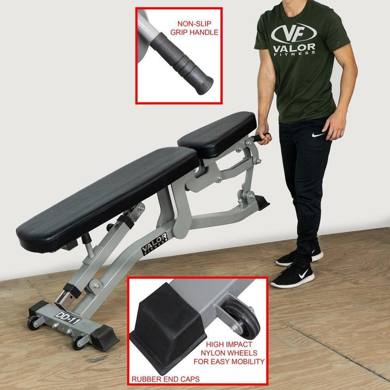 Load image into Gallery viewer, Valor Fitness DD-11, Adjustable Weight Bench
