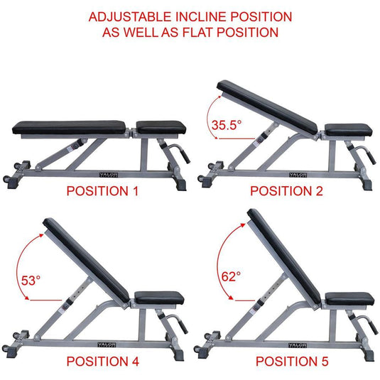 Adjustable Incline/Flat Weight Bench