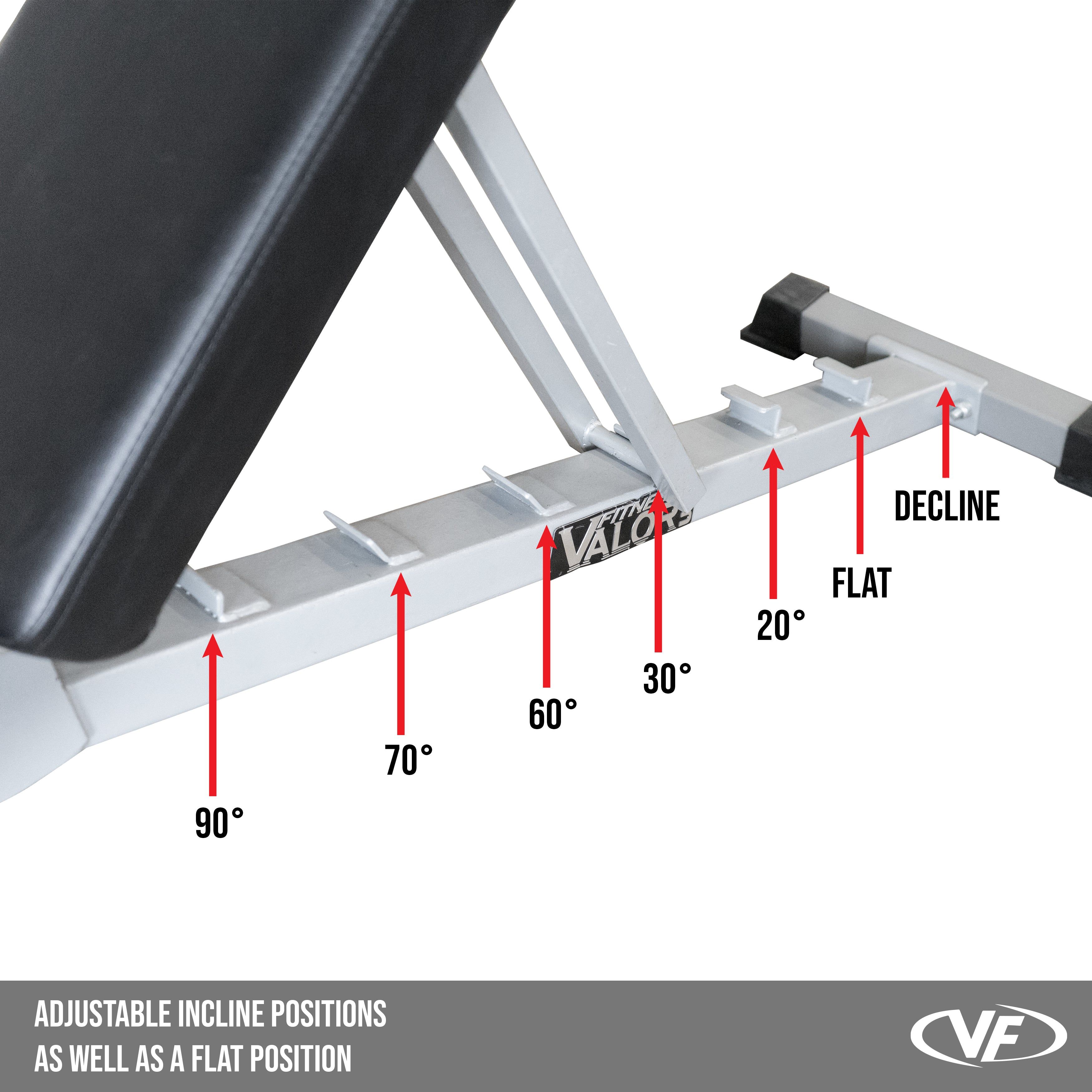 Adjustable FID Weight Bench Valor Fitness DD 4