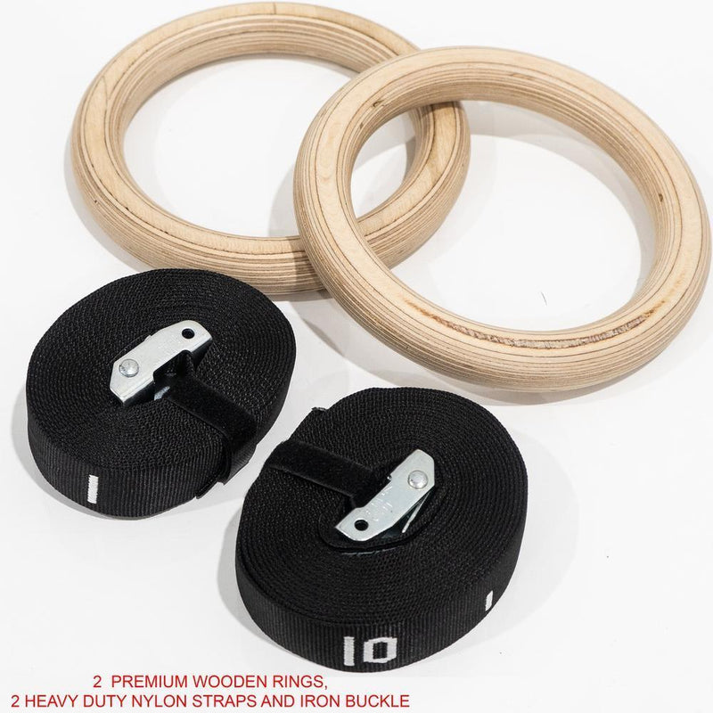 Load image into Gallery viewer, Valor Fitness GRW-1, Wooden Gymnastic Rings
