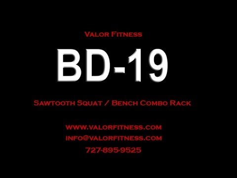 Load and play video in Gallery viewer, Valor Fitness BD-19, Sawtooth Squat Rack
