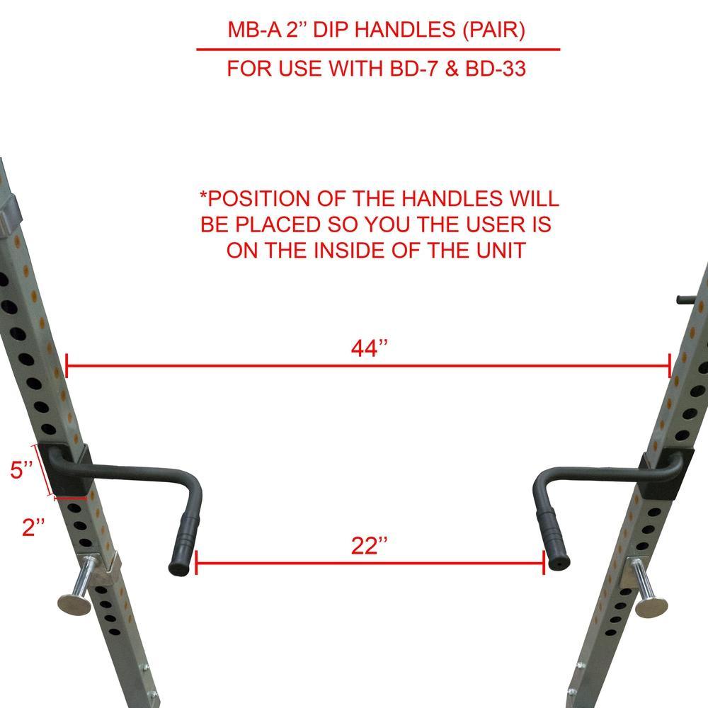 Valor Fitness MB-A, Dip Handles for BD-7 & BD-33 Power Racks