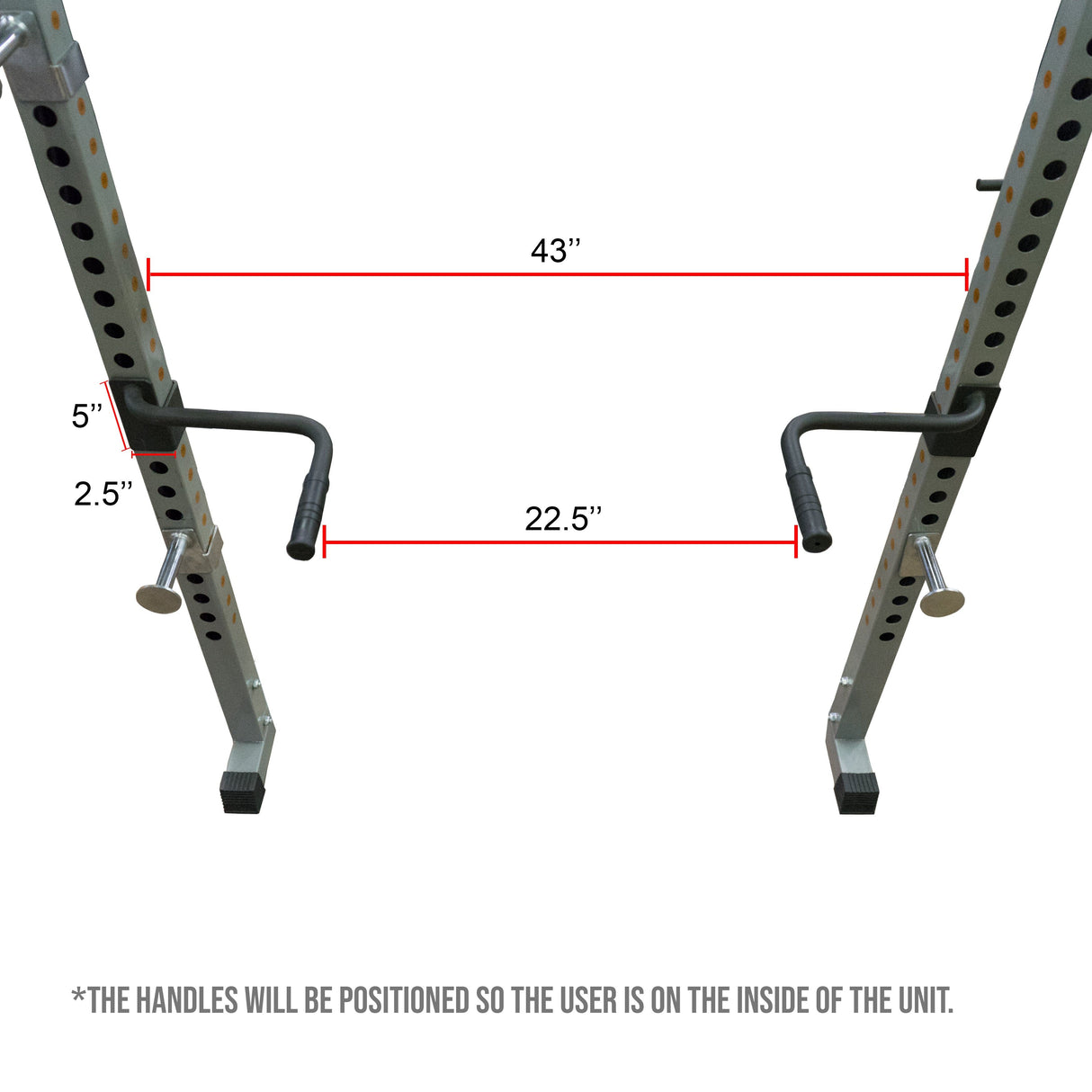 MB-B, Dip Handles for BD-11, BD-20, & BD-41 Power Racks