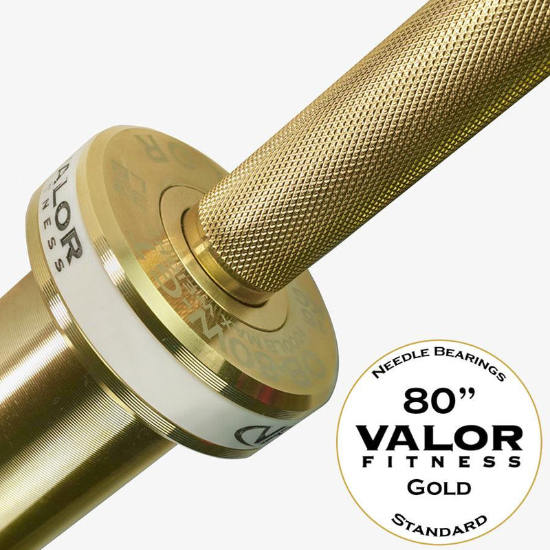 Load image into Gallery viewer, Valor Fitness OB-80W-GT, Gold Titanium Needle Bearing Women&#39;s Barbell
