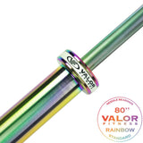 OB-80W-RNBW, Rainbow Titanium Needle Bearing Women's Barbell
