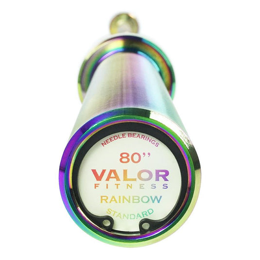 OB-80W-RNBW, Rainbow Titanium Needle Bearing Women's Barbell