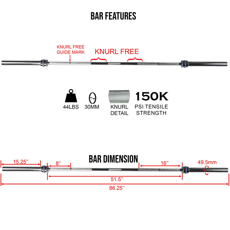 Load image into Gallery viewer, OB-86-1000SB Men’s Olympic Barbell
