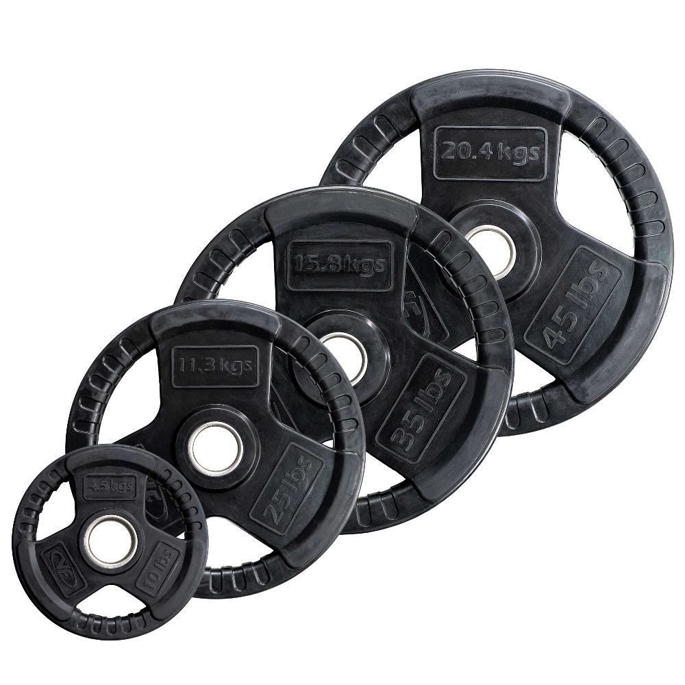 Cap Barbell Standard 1-Inch Grip Weight Plates Lbs Gray, Pack