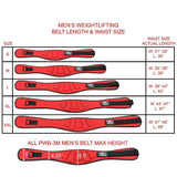 Valor Fitness PWB, Men's Weightlifting Belt (Multiple sizes, colors)