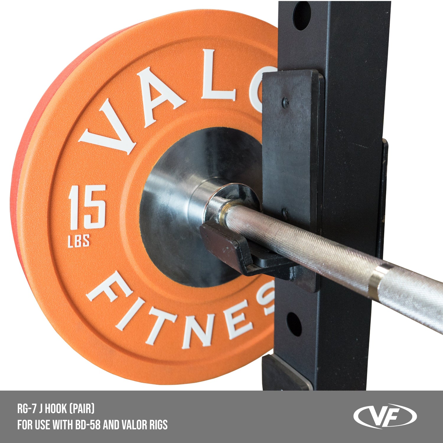 J Hooks Pair Barbell Rack Holders Valor Fitness RG7