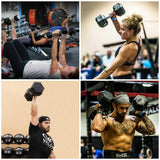 Valor Fitness RH, Heavy Rubber Hex Dumbbells (Sold Individually)