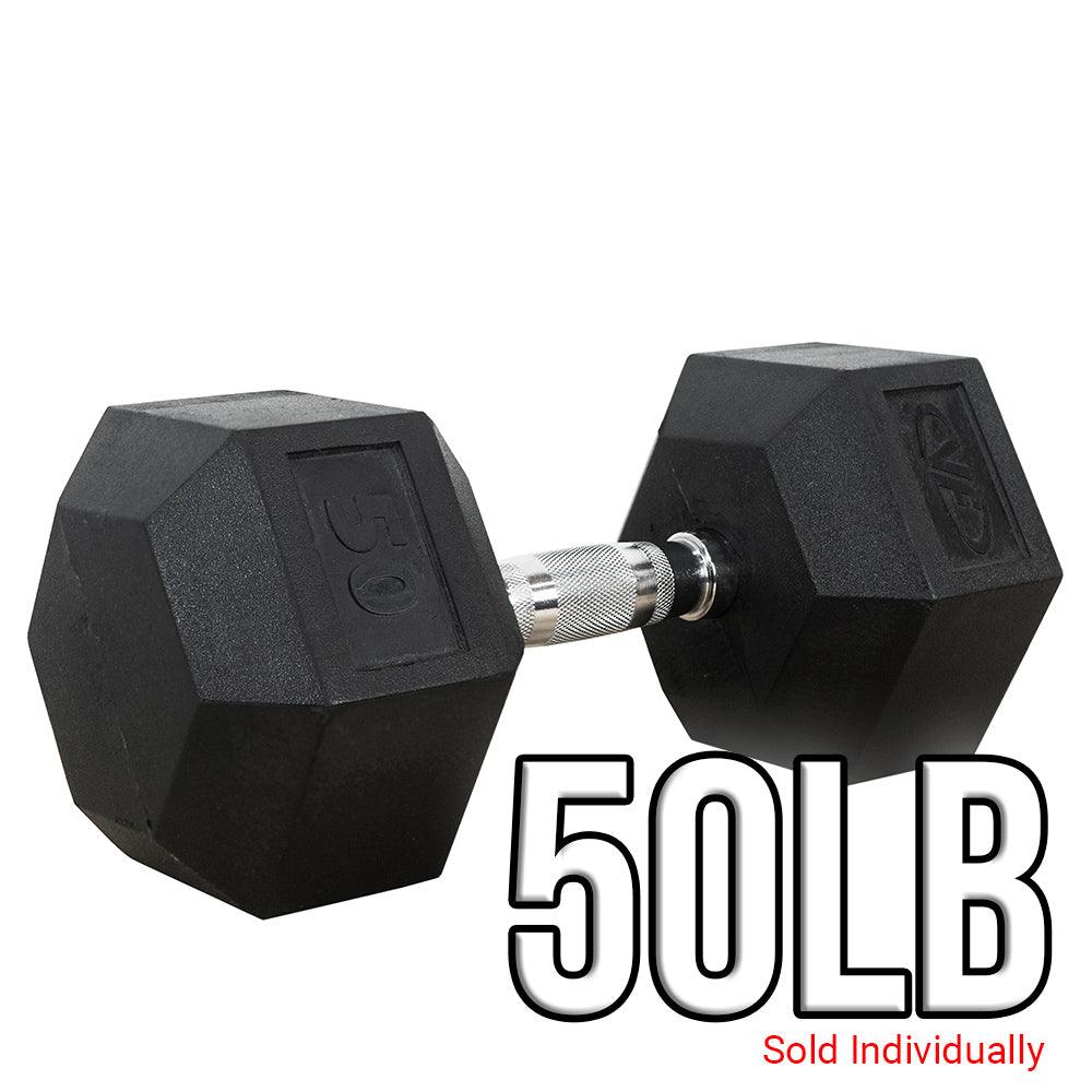 Valor Fitness RH, Rubber Hex Dumbbells