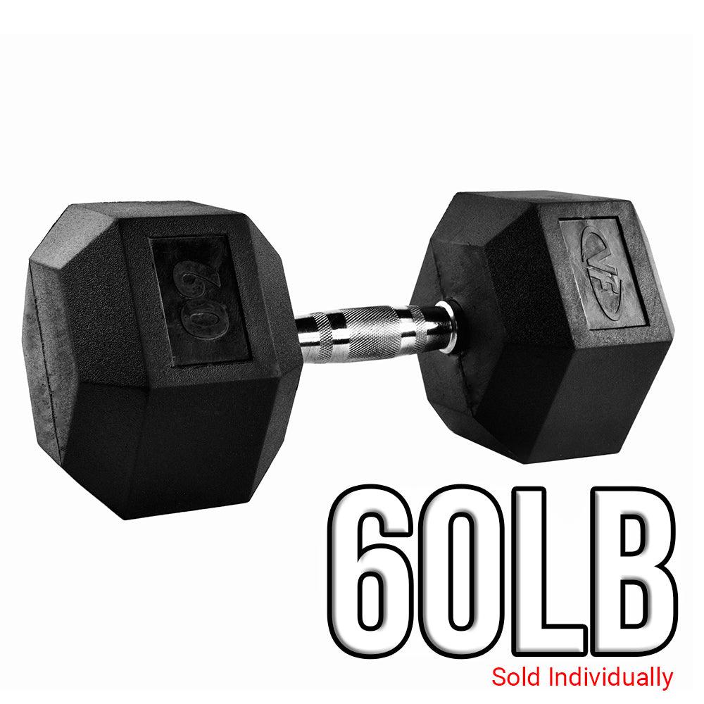 Valor Fitness RH, Rubber Hex Dumbbells