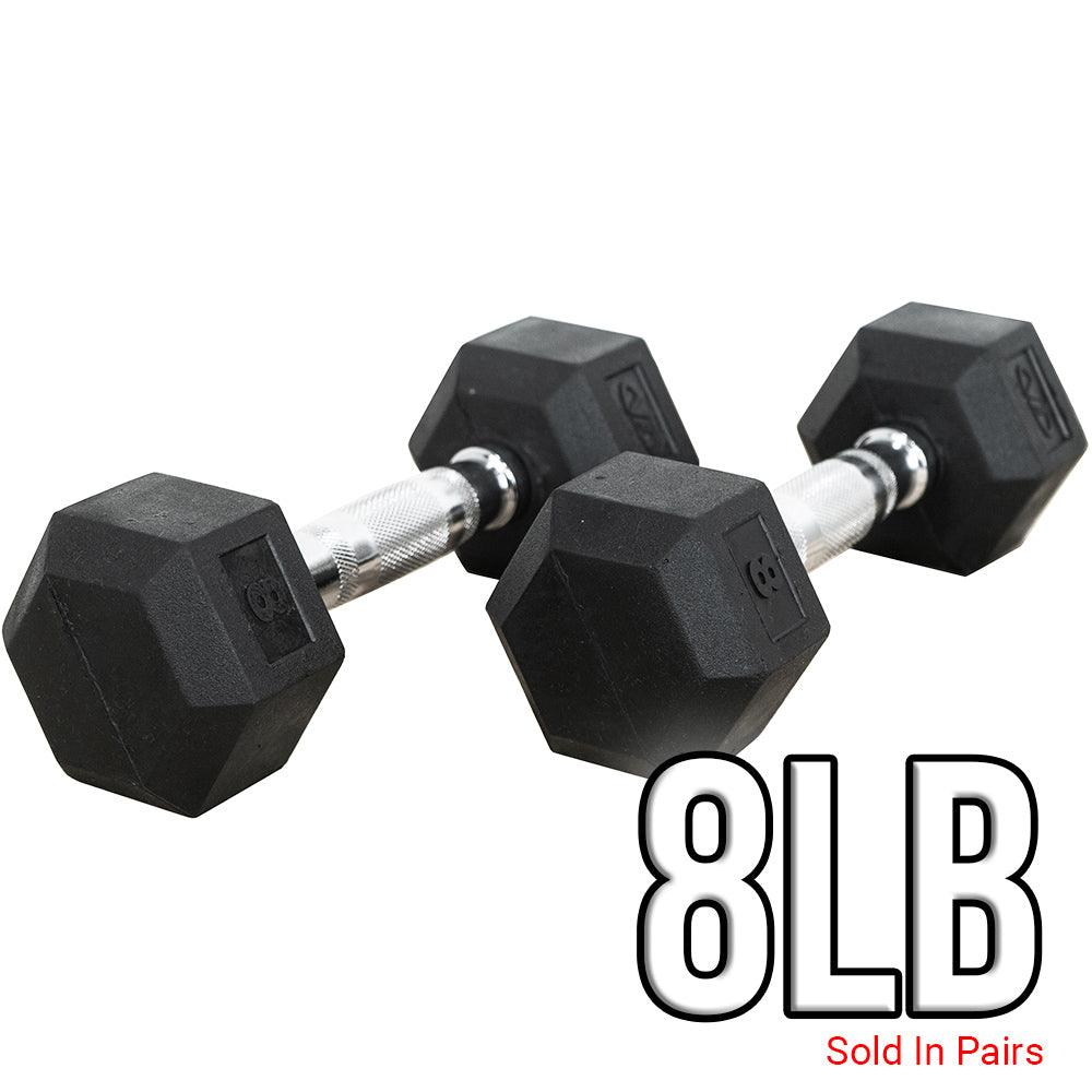 Valor Fitness RH, Rubber Hex Dumbbells