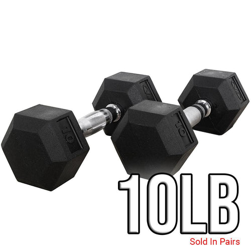 Valor Fitness RH, Rubber Hex Dumbbells