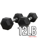 Valor Fitness RH, Rubber Hex Dumbbells