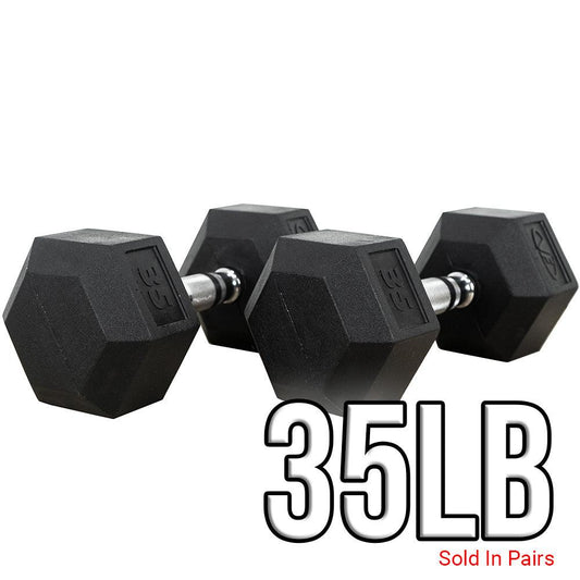 Valor Fitness RH, Rubber Hex Dumbbells