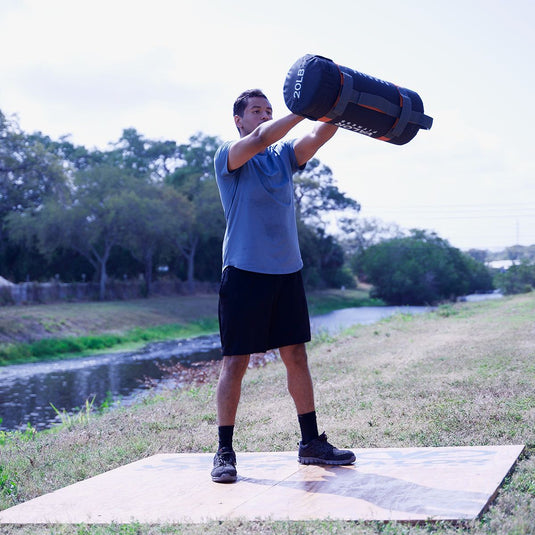 The weight of a typical sandbag