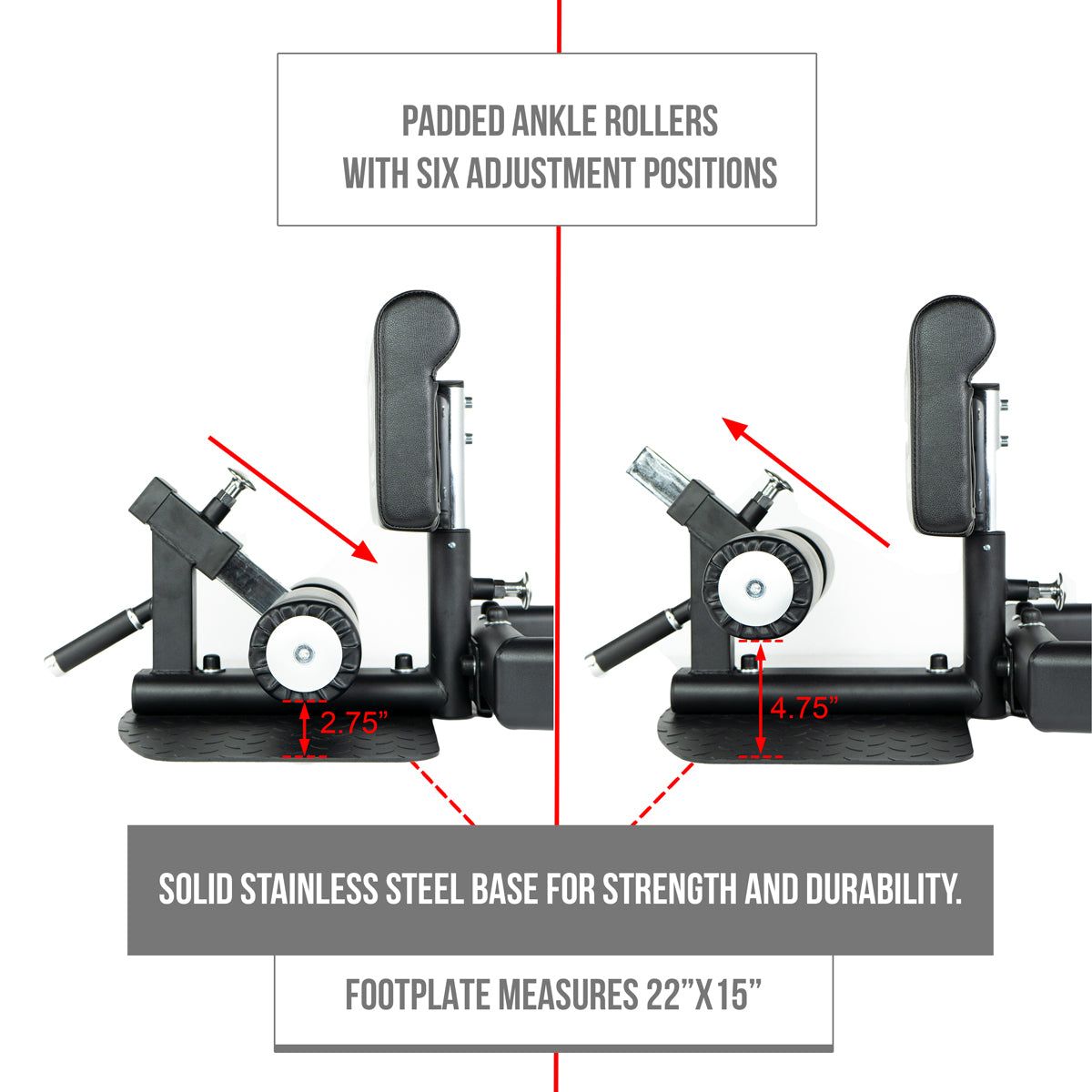 SS-Y, Sissy Squat Bench w/ Wheels