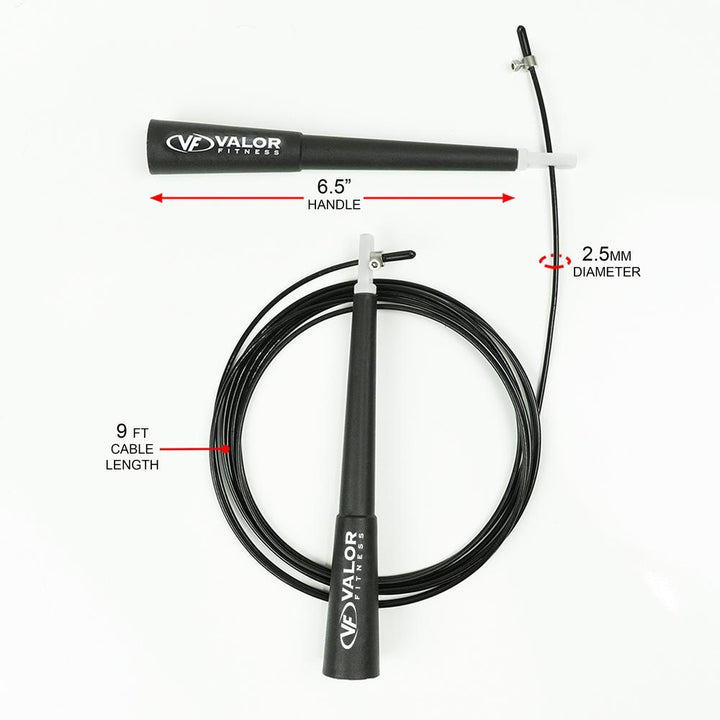 Adjustable Speed Rope | Valor Fitness TR-BLK-1